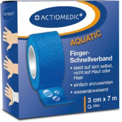 Actiomedic® AQUATIC Schnellverband, Blau, 3 Cm X 7 M, Selbsthaftend - GRAMM - 120.003.00001