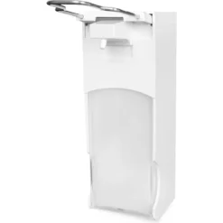 Armhebel-Dosierspender, 1000ml, Weiß, Kunststoff, Nachfüllbar - SemyTop - ST-573