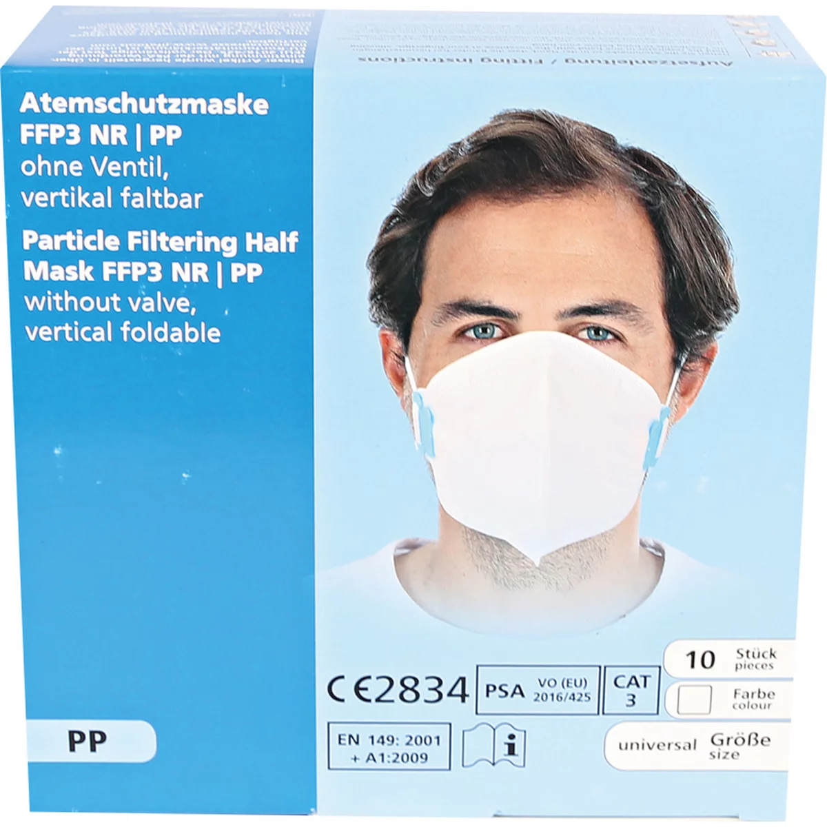 Atemschutzmasken FFP3 NR, Vertikal Faltbar, PP - FRANZ MENSCH - 29353 2 Atemschutzmasken FFP3 NR, Vertikal Faltbar, PP - FRANZ MENSCH - 29353 – Bild 2