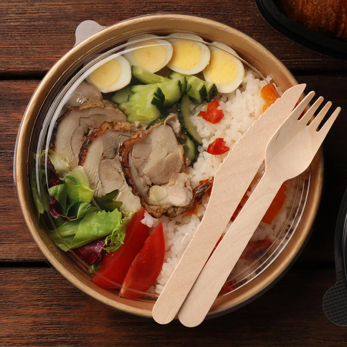 Bio Deckel Für Salatschalen Caesar, RPET - NatureStar - 400118 5 Bio Deckel Für Salatschalen Caesar, RPET - NatureStar - 400118 – Bild 5