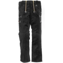 EGON Zunfthose Trenkercord Dreidraht Mit Echtleder, Schwarz - FHB - 60068