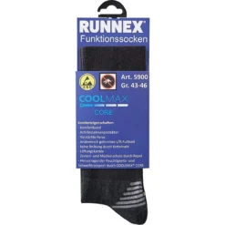 ESD Funktionssocke-Sommer, Schwarz/grau - RUNNEX - 5900 -Arbeitsschutz Rabatt esd funktionssocke sommer schwarz grau runnex 59002