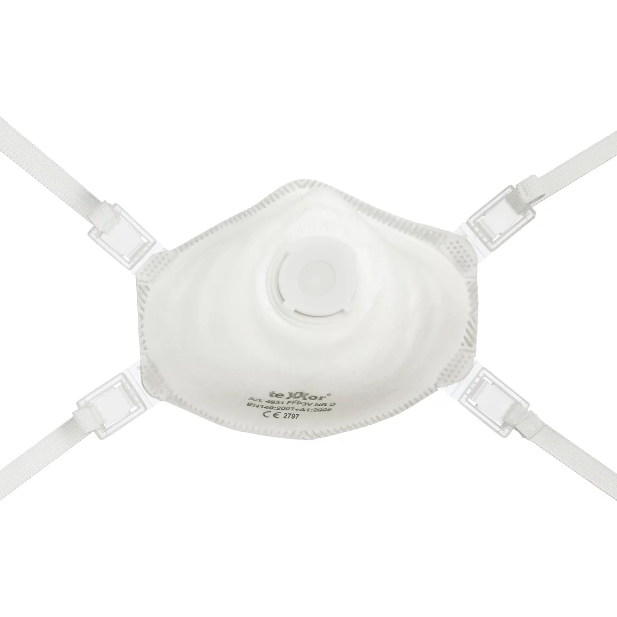 Feinstaubmaske FFP3/V >>NR<< D, Weiß - TeXXor® - 4931 2 Feinstaubmaske FFP3/V >>NR<< D, Weiß - TeXXor® - 4931 – Bild 2