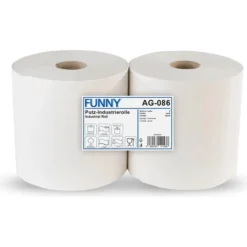 Industriepapierrollen, 2-lagig, 26 X 33 Cm, 1000 Blatt, Hochweiß, Perforiert, Zellstoff - Funny - AG-086