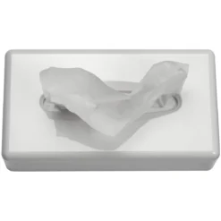 Kosmetikboxenspender Für Tisch Und Wand, Kunststoff, Weiß - SemyTop - ST-88687