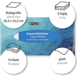Kosmetiktücher, 3-lagig, Zellulose - Hygostar - 30472 11 Kosmetiktücher, 3-lagig, Zellulose - Hygostar - 30472 -Arbeitsschutz Rabatt kosmetiktuecher 3 lagig zellulose hygostar 304723