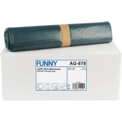 Müllsäcke, LDPE, 700 X 1.100 Mm, Typ 60 Extra, Ca. 120 Liter, Blau - Funny - AG-878