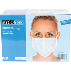Mundschutz Mit Bindebändern, 3-lagig - Hygostar - 29166 -Arbeitsschutz Rabatt mundschutz mit bindebaendern 3 lagig hygostar 291664