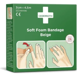 Soft Foam Bandage Beige 3 Cm X 4.5 M - Cederroth - 51011018 -Arbeitsschutz Rabatt soft foam bandage beige 3 cm x 45 m cederroth 510110183