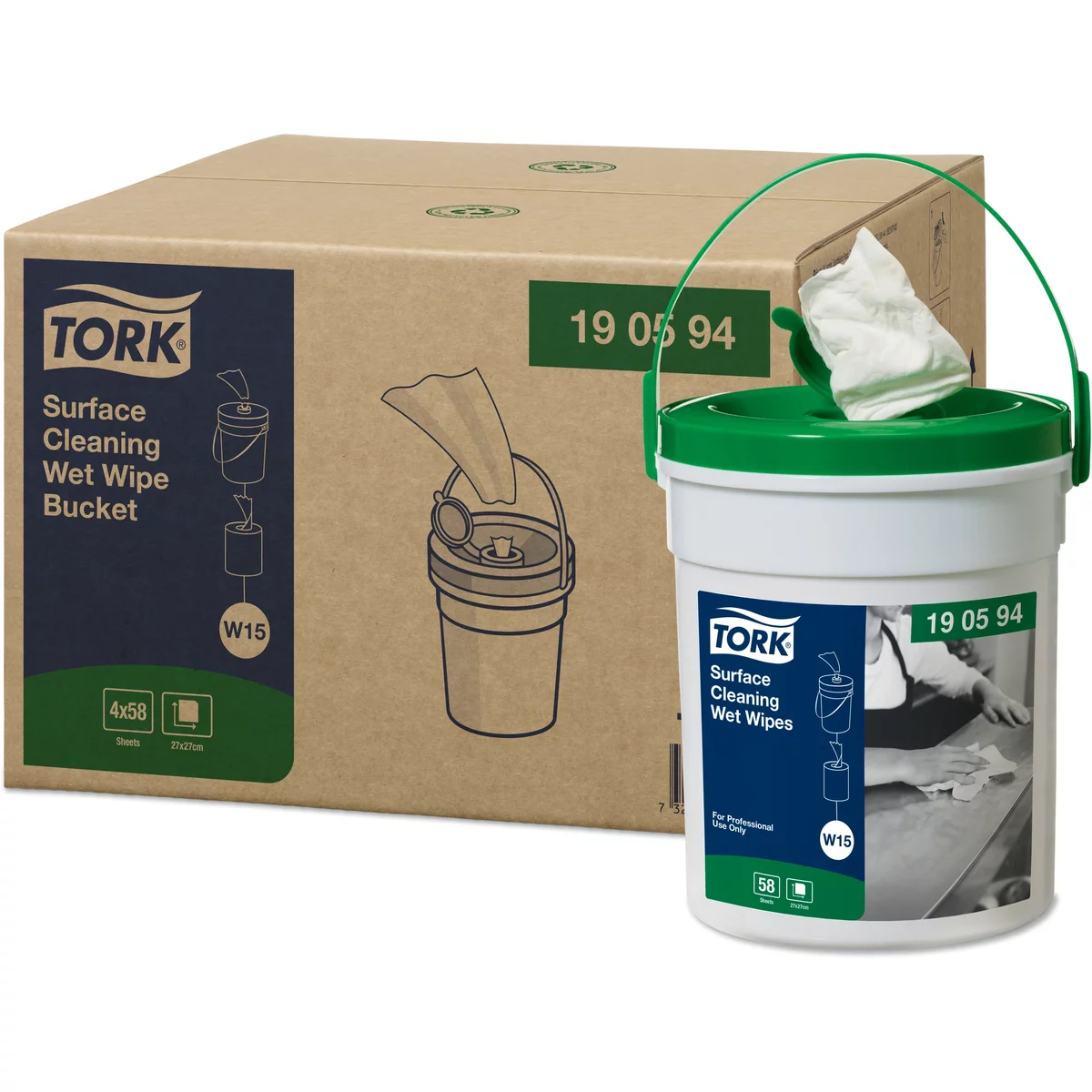 Oberflächenreinigungstücher TORK Premium Im Spendereimer - TORK - 190594 1 Oberflächenreinigungstücher TORK Premium Im Spendereimer - TORK - 190594